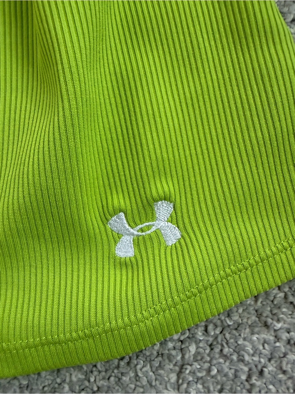 Under Armour Neon Lime Ribbed Racerback Tank - Picture 2 of 4